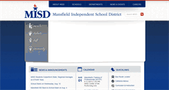 Desktop Screenshot of mansfieldisd.org